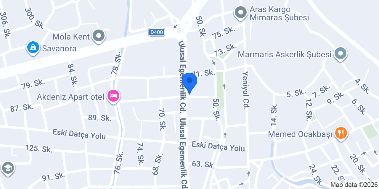 Şekerbank Marmaris Şubesi konumu