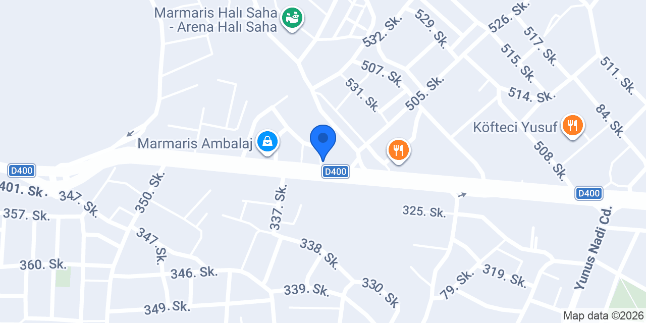Marmaris Endüstriyel Mutfak konumu
