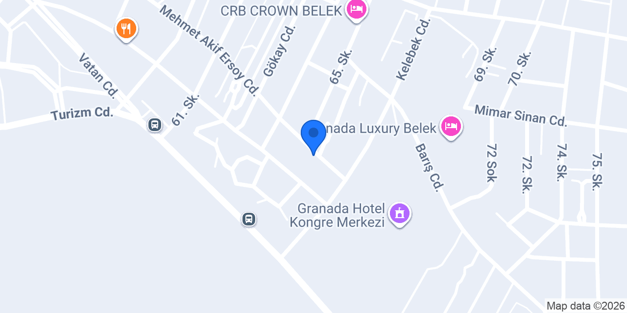 BELEK CAR RENTAL konumu