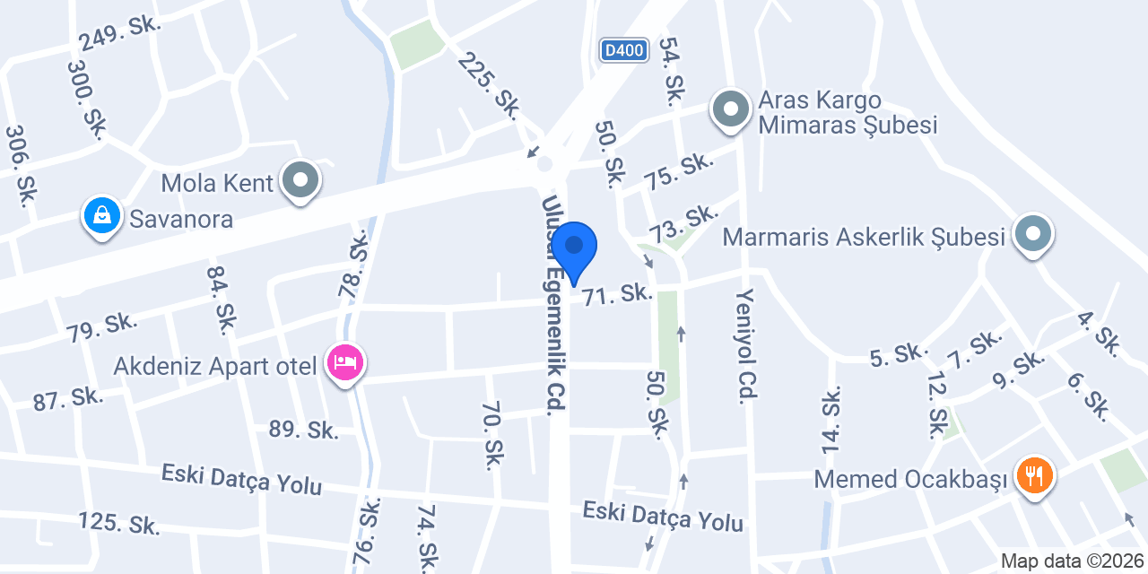 Teb marmaris Şubesi konumu