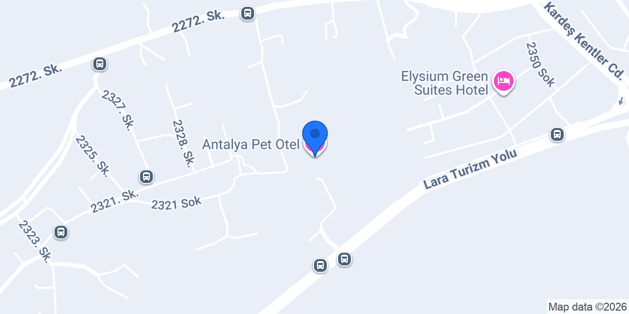 Antalya Pet Otel konumu