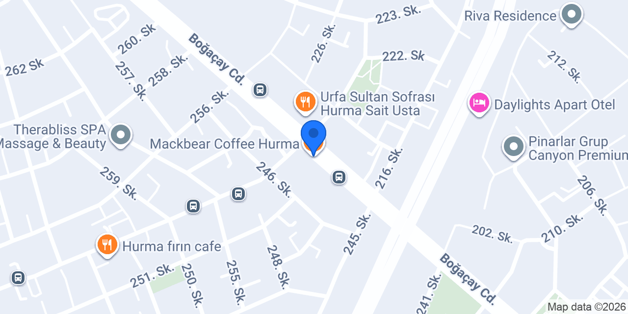 Mackbear Coffee Hurma konumu