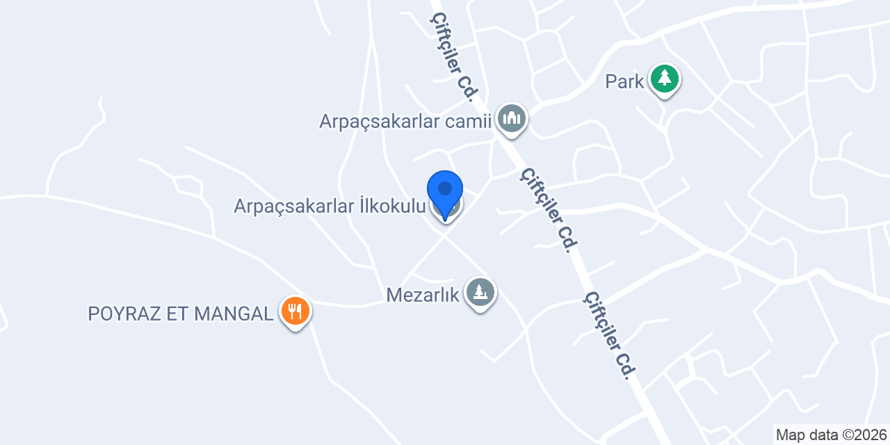 Arpaçsakarlar İlkokulu. konumu