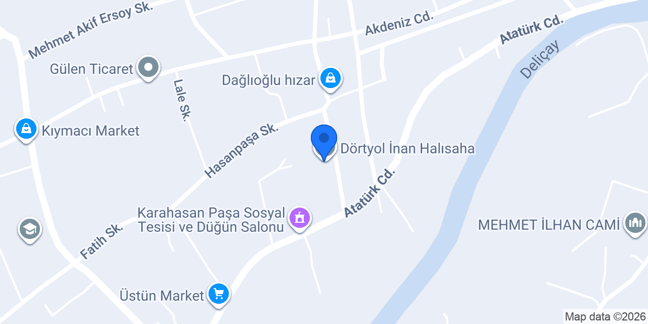 Dörtyol İnan Halısaha konumu