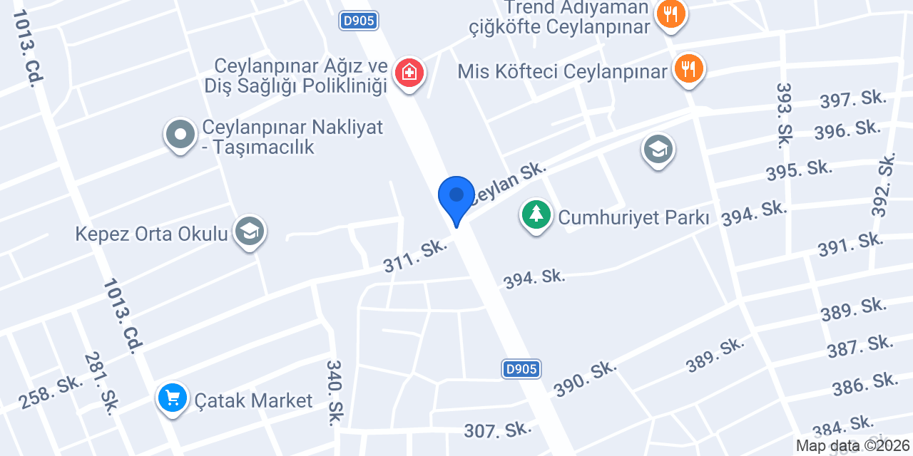 Ceylanpınar Teknik Ve Endüstri Meslek Lisesi konumu