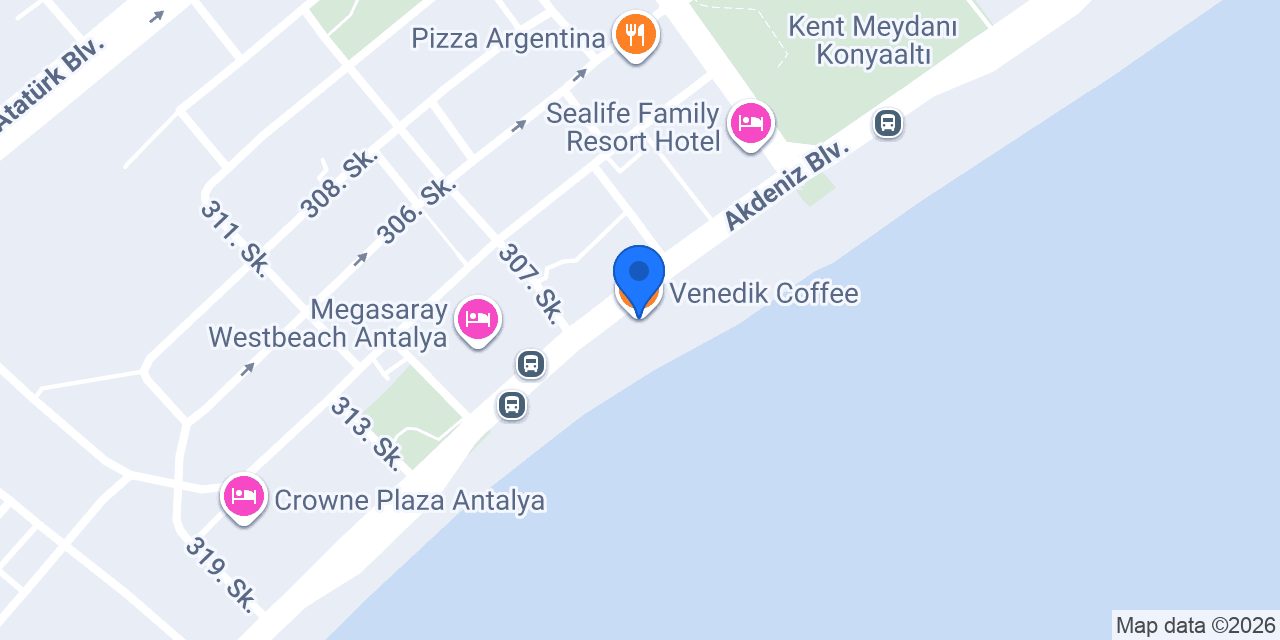 Venedik Coffee konumu