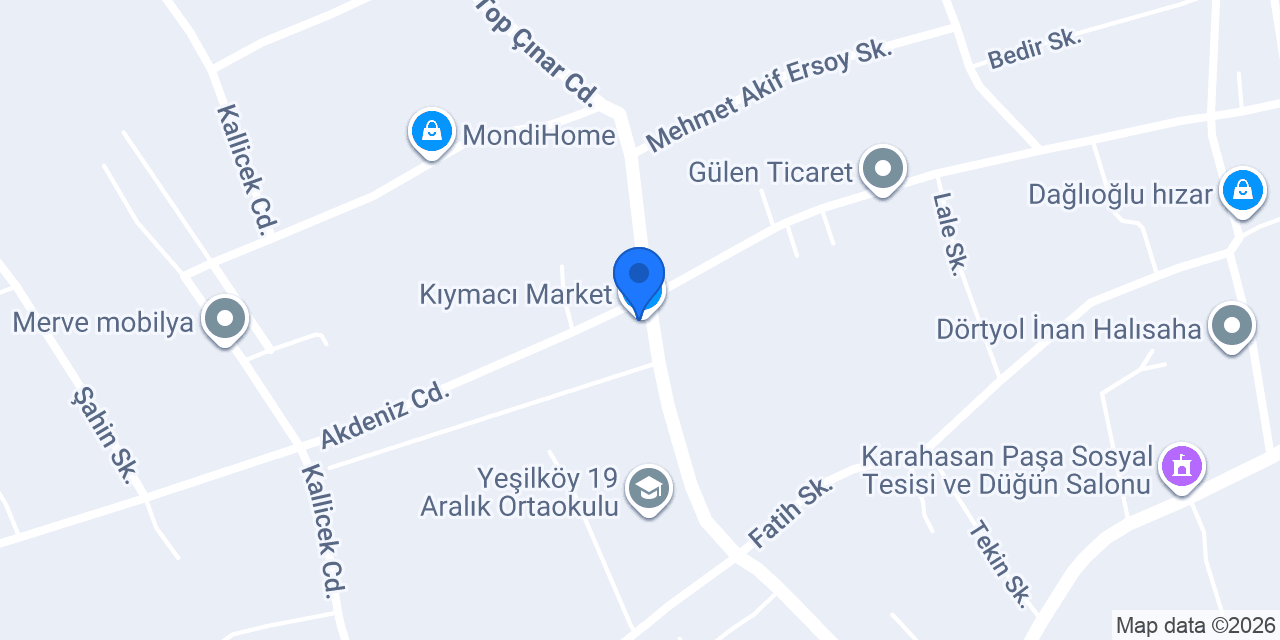 Kıymacı Market konumu
