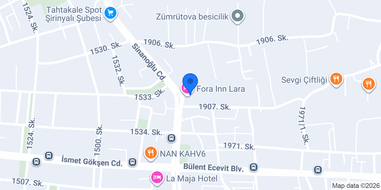 Fora Inn Lara konumu