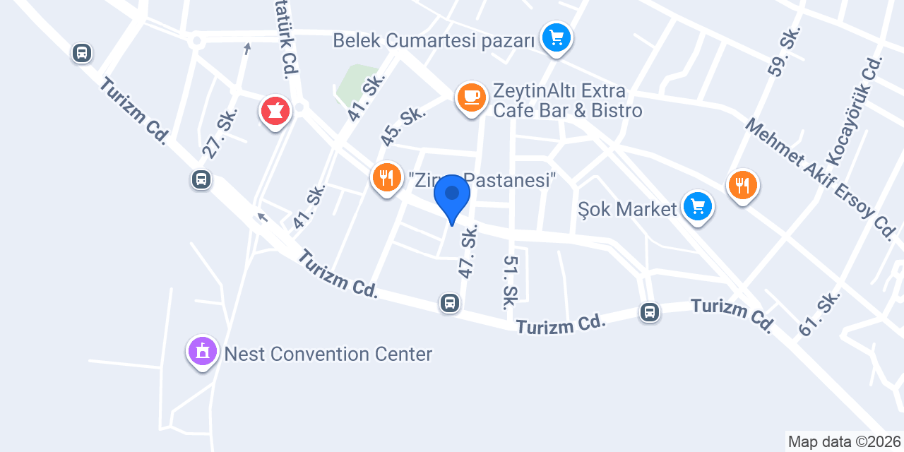Yıldız Pide Belek konumu