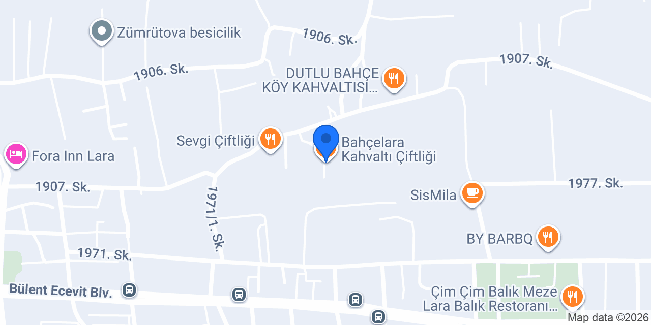 Bahçelara Kahvaltı Çiftliği konumu