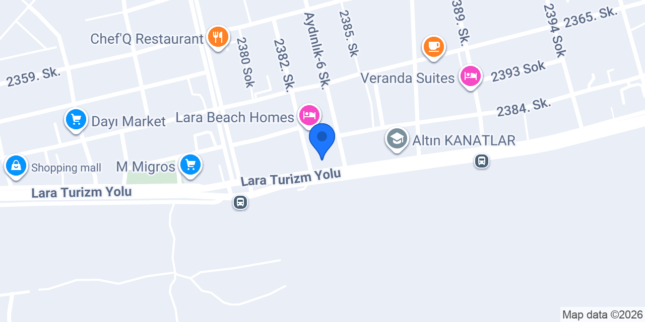 Yuppi Travel Antalya konumu