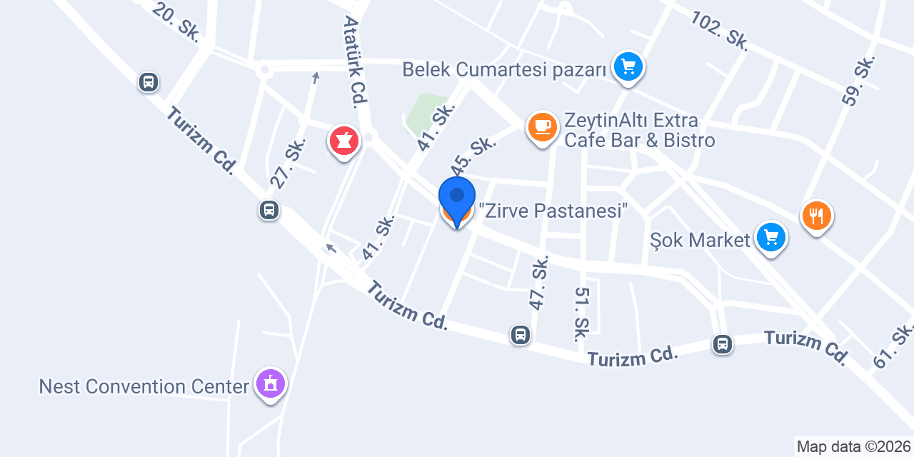 "Zirve Pastanesi" konumu