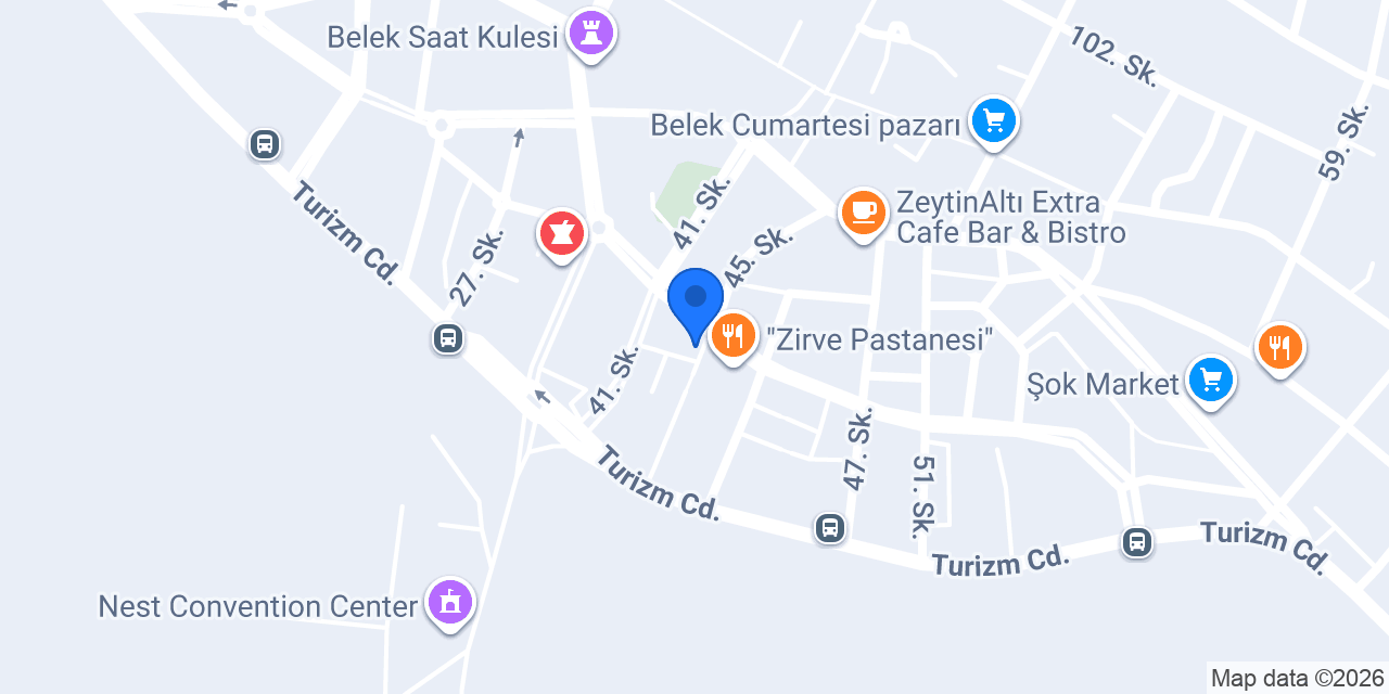 Safran Restorant Belek konumu