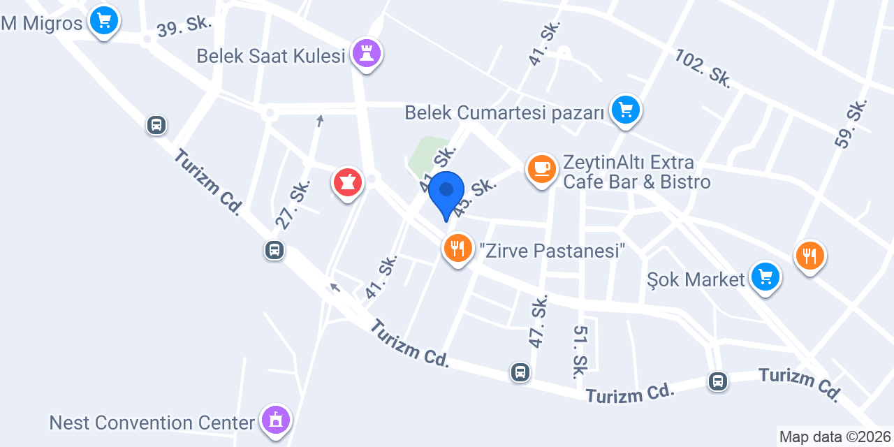 Bambum Restaurant Belek konumu