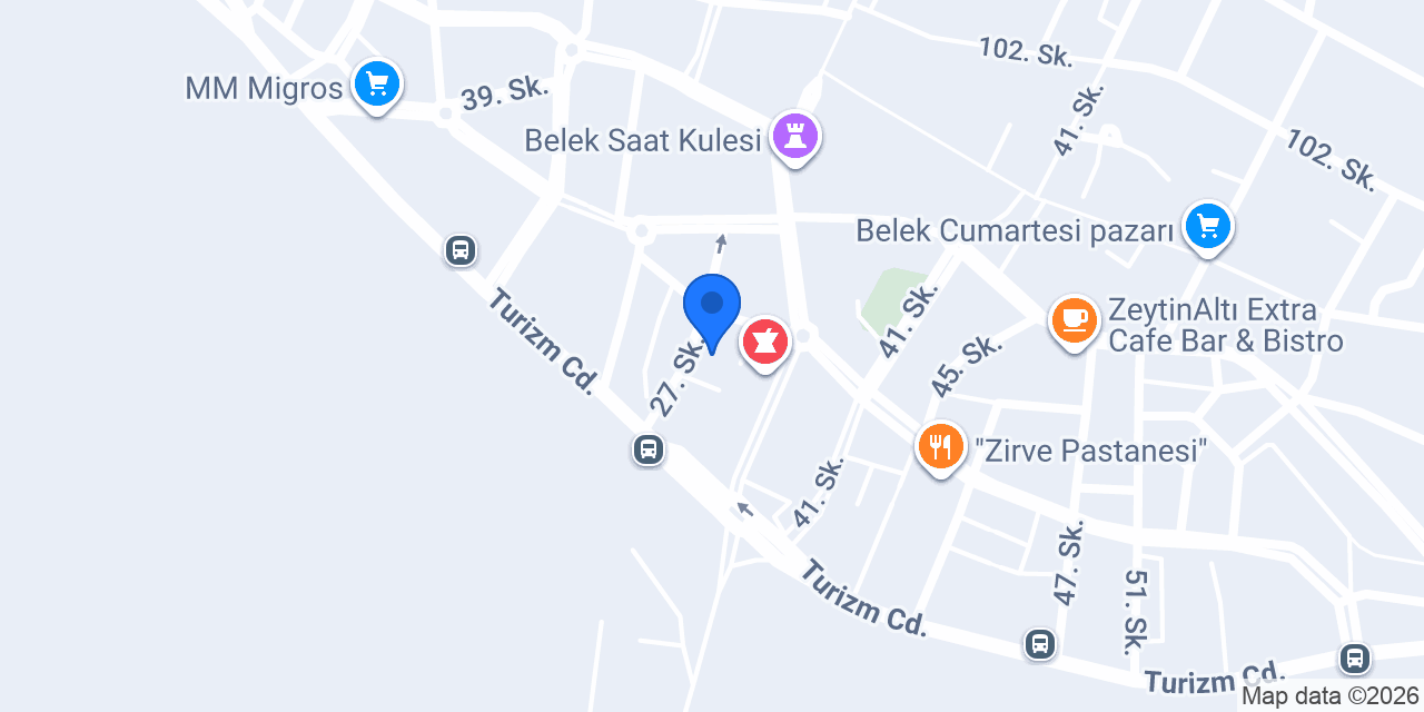 Garanti BBVA Belek Şubesi konumu