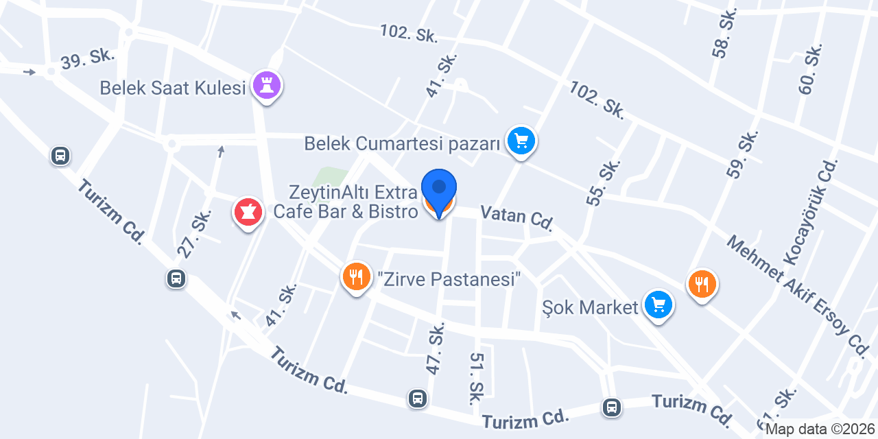 ZeytinAltı Extra Cafe Bar & Bistro konumu