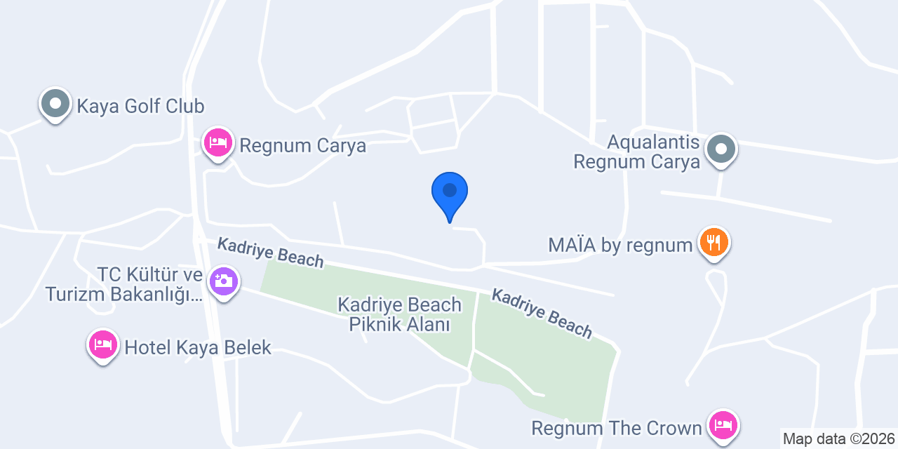 Adamo Regnum Carya Golf & Spa Resort konumu