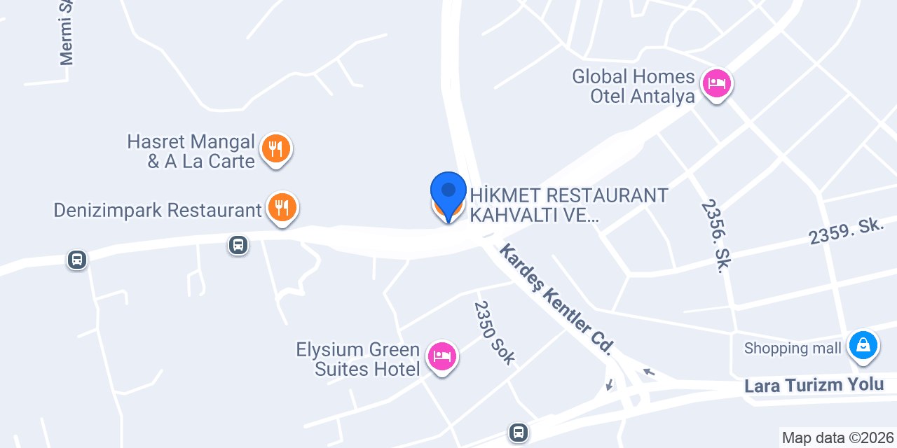 HİKMET RESTAURANT KAHVALTI VE MANGAL EVİ konumu
