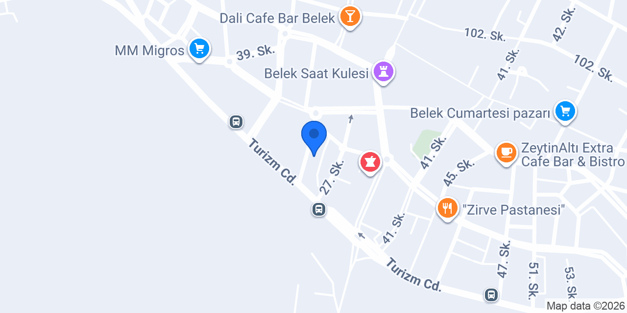 Belek Balık Evi konumu