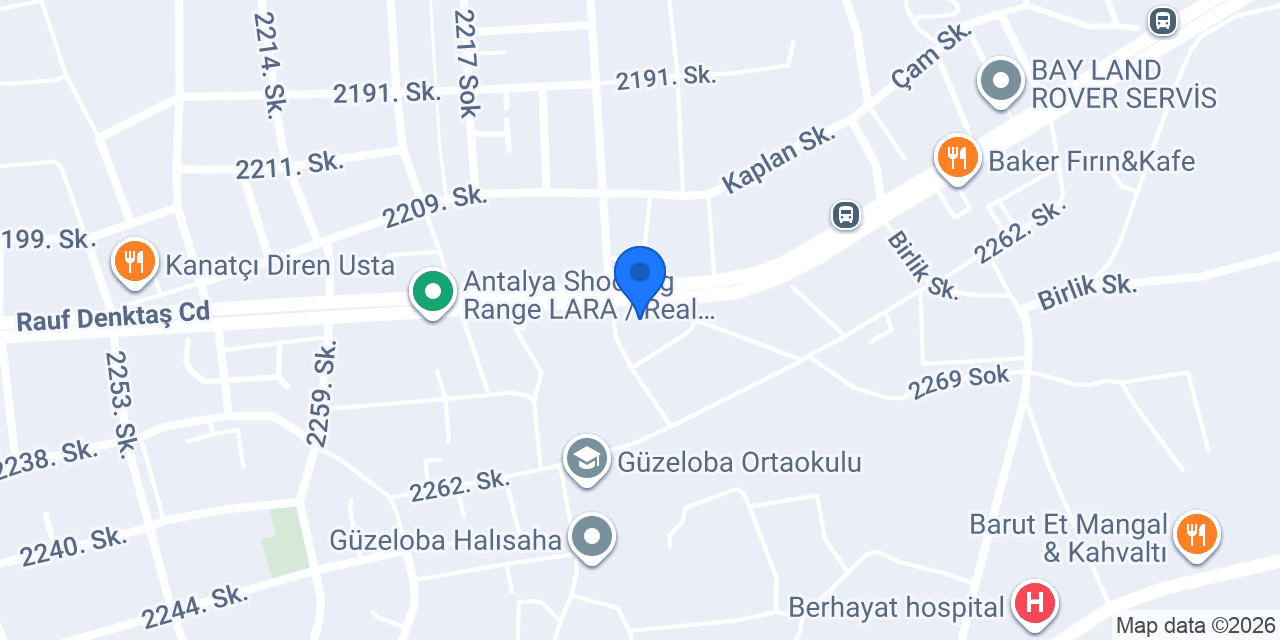 Kartaca Turizm Antalya Ofis konumu