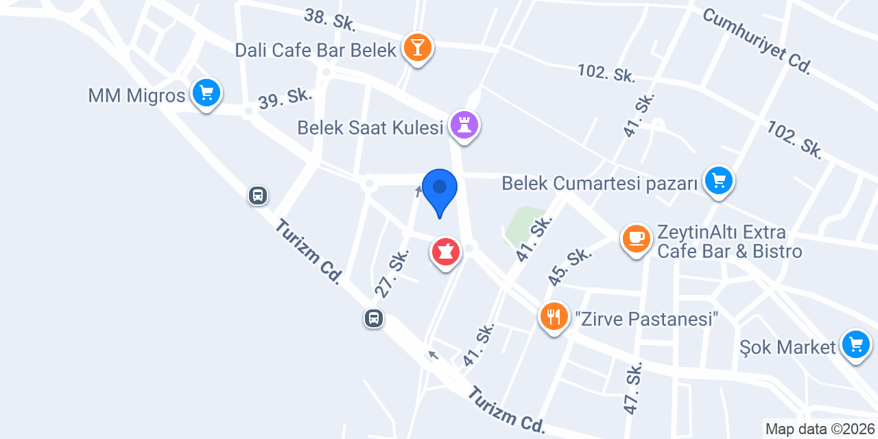 Belek Terzi Süleyman konumu