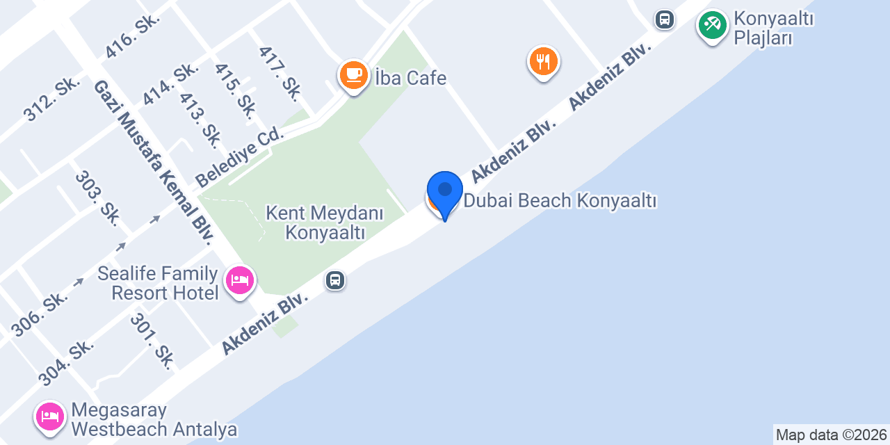 Dubai Beach Konyaaltı konumu