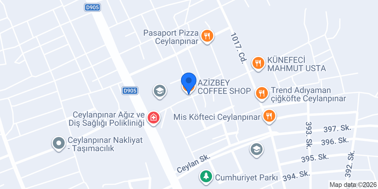 AZİZBEY COFFEE SHOP konumu