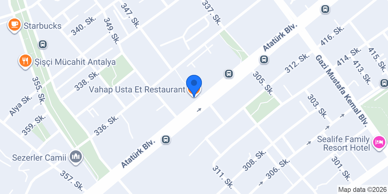 Vahap Usta Et Restaurant konumu