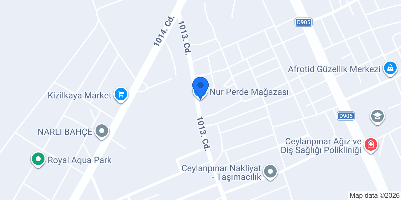 Nur Perde Mağazası konumu
