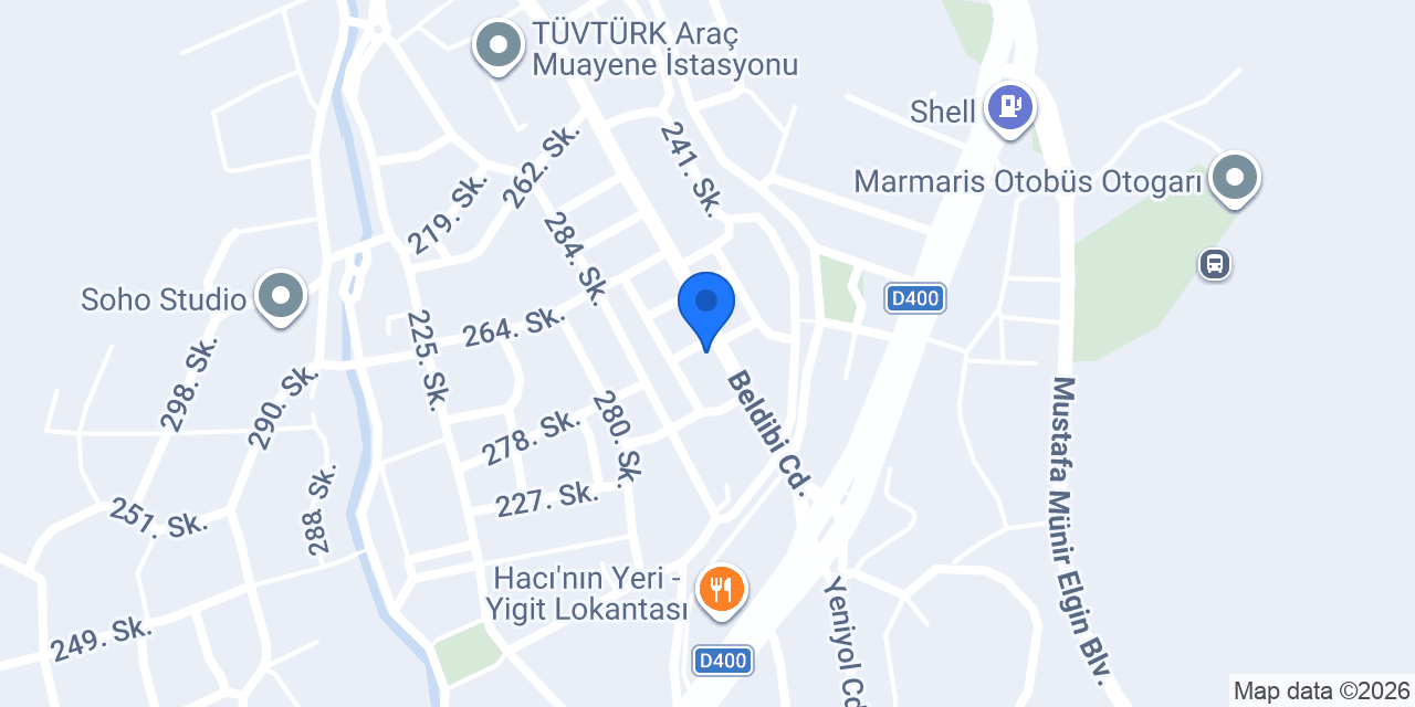 Marmaris Oto Lastik konumu