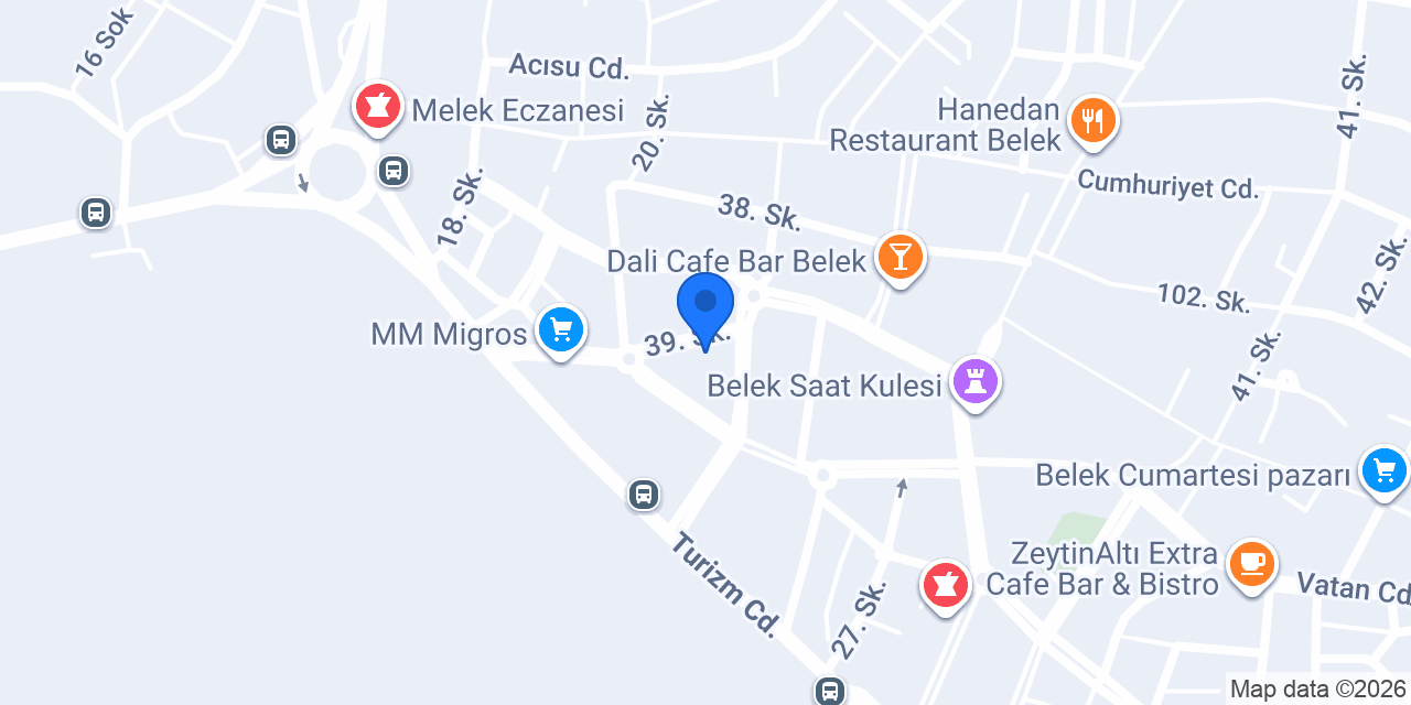 Belek Elaganza Butik konumu