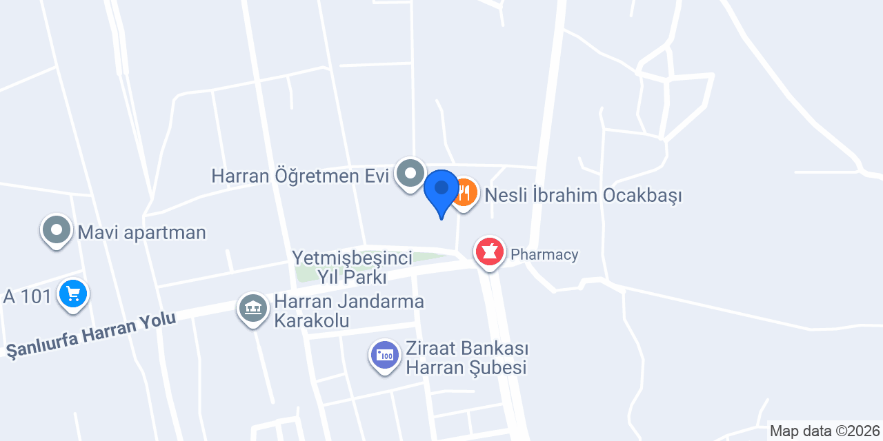 Harran Kaymakamlığı konumu