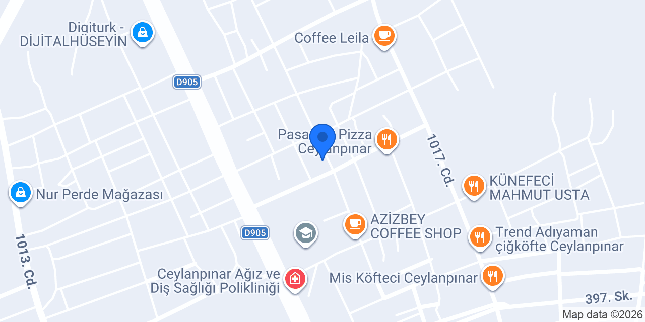 CEYLANPINAR HUZUR EMLAK konumu