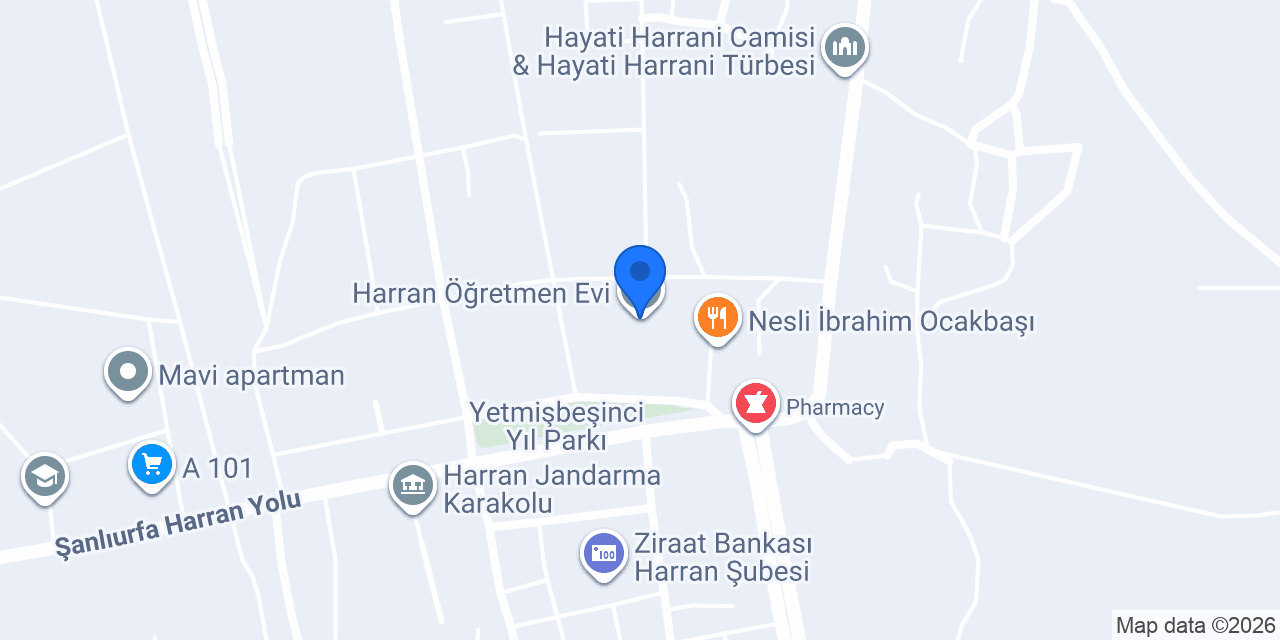 Harran Öğretmen Evi konumu