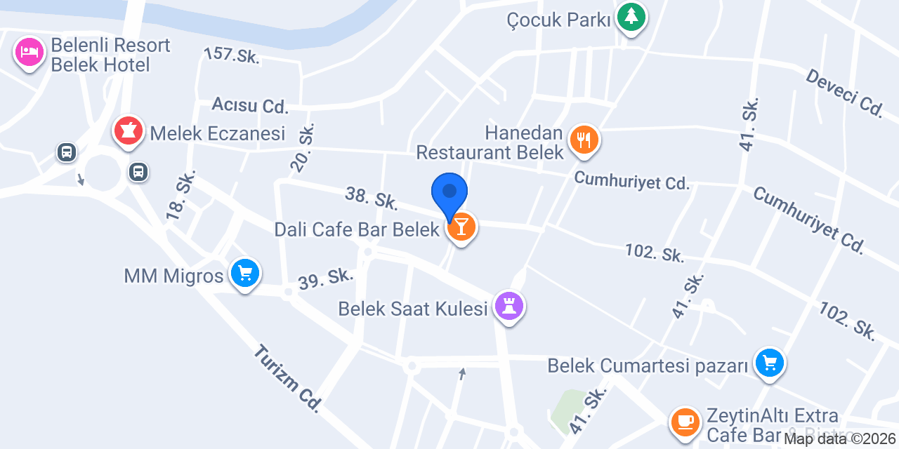 Belek fast food konumu