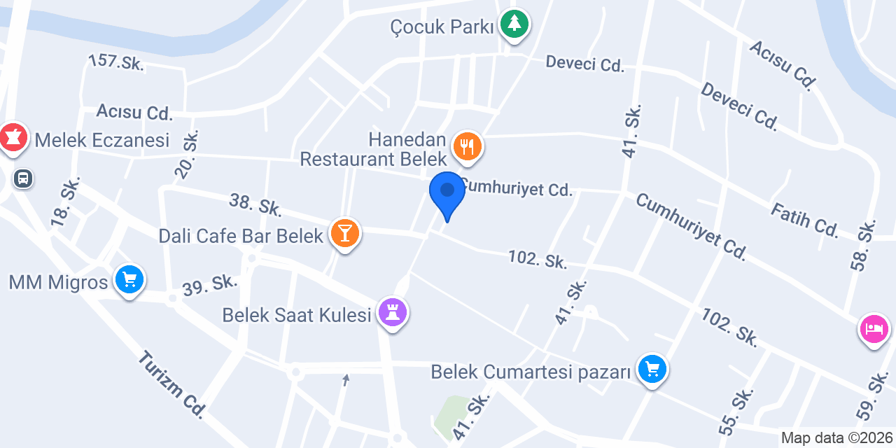 Belek Alfa Veteriner Kliniği konumu