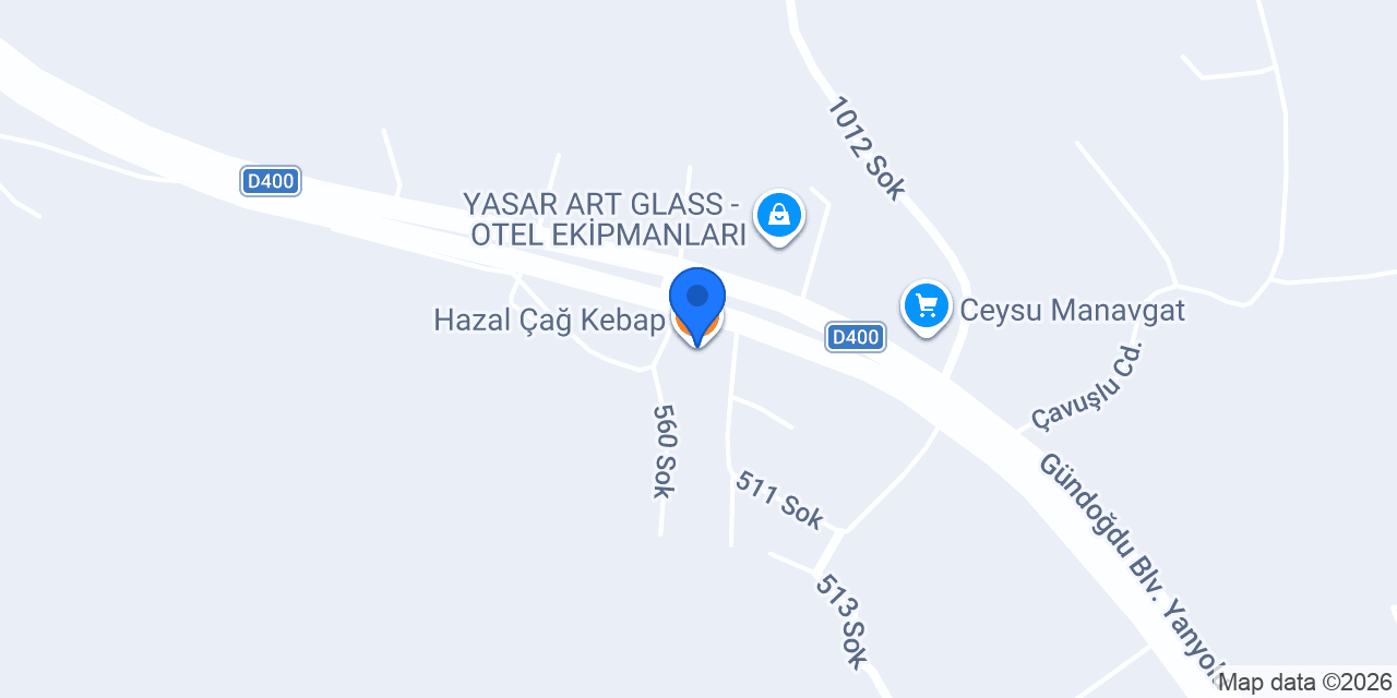 Hazal Çağ Kebap konumu