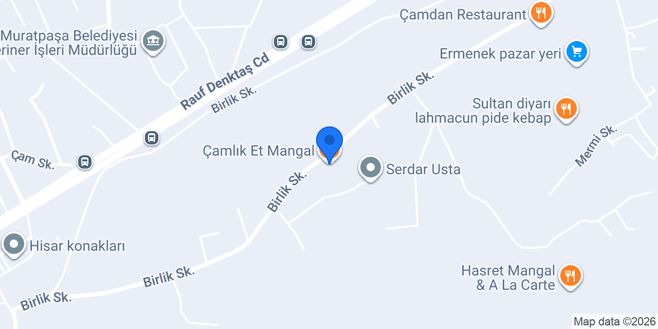 Çamlık Et Mangal konumu