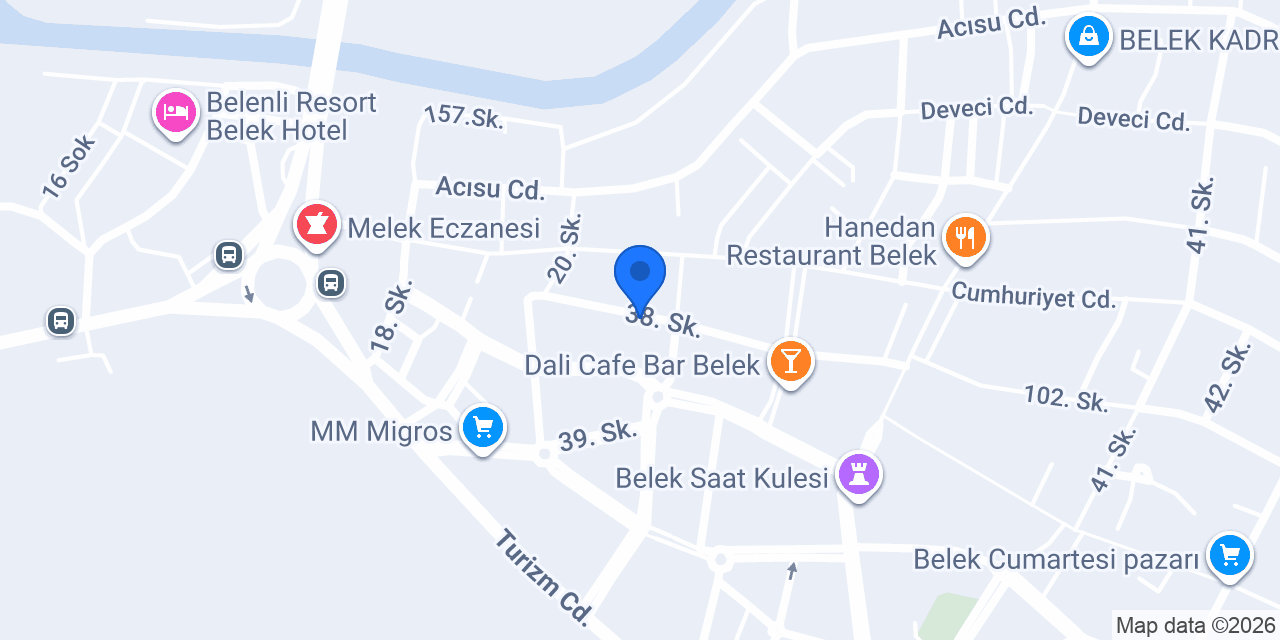 Belek Tüp&Su konumu