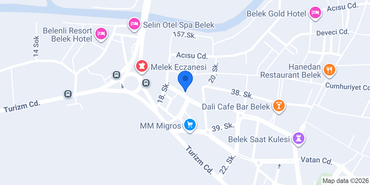 Belek Çiçek - Damla Çiçek konumu