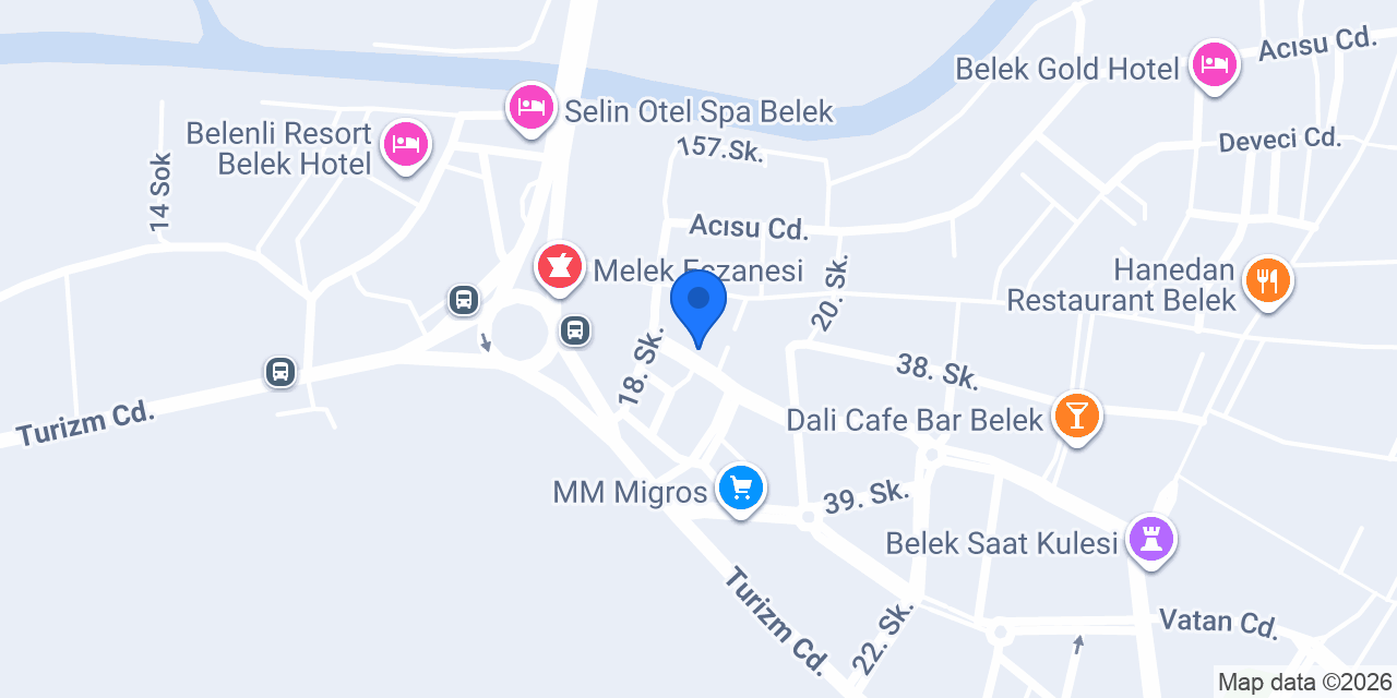 Belek Bahçe Restaurant konumu