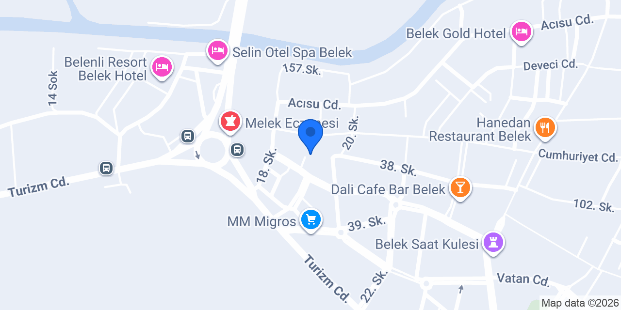 Özkaymak Belek Subesi konumu