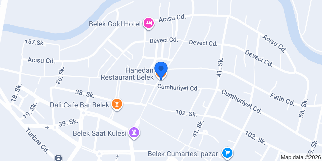 Hanedan Restaurant Belek konumu