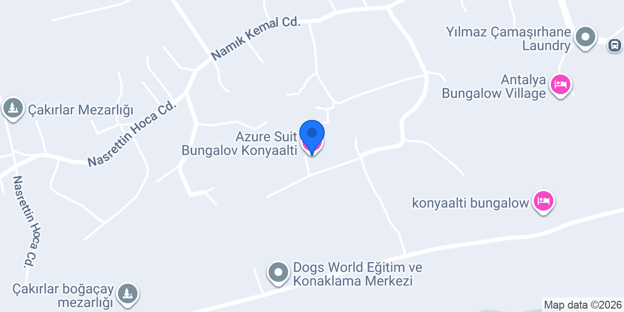 Azure Suit Bungalov Konyaalti konumu