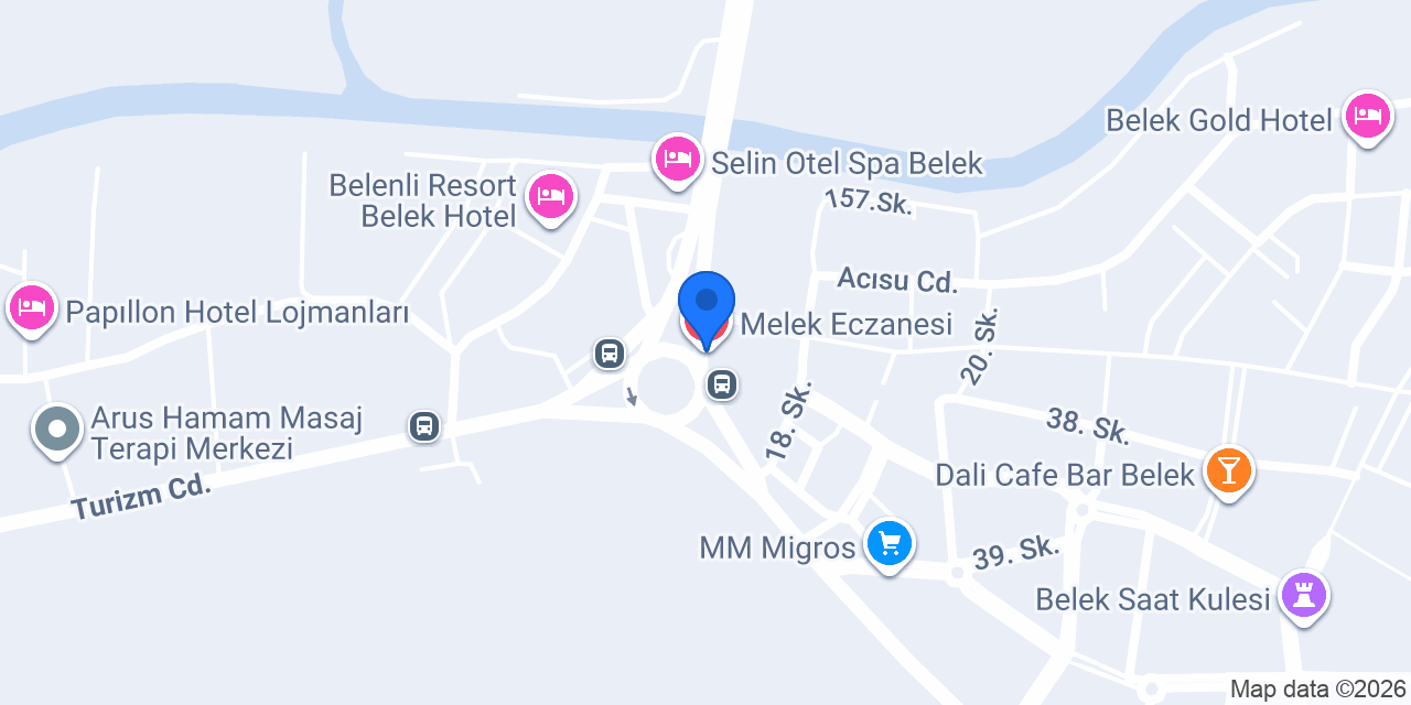 Melek Eczanesi konumu