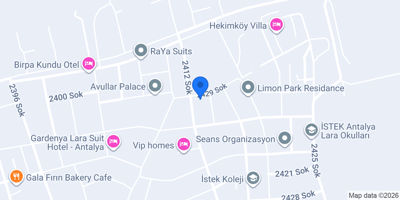 Asya Lara Suite konumu