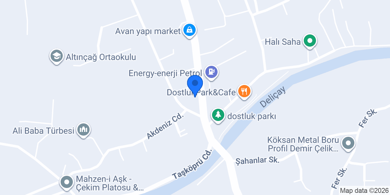 Okur değirmeni konumu