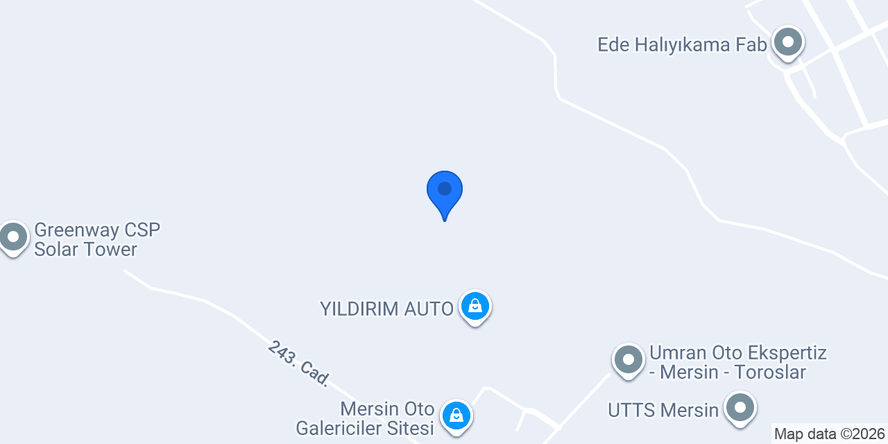 Çabuk otomotiv Mersin konumu