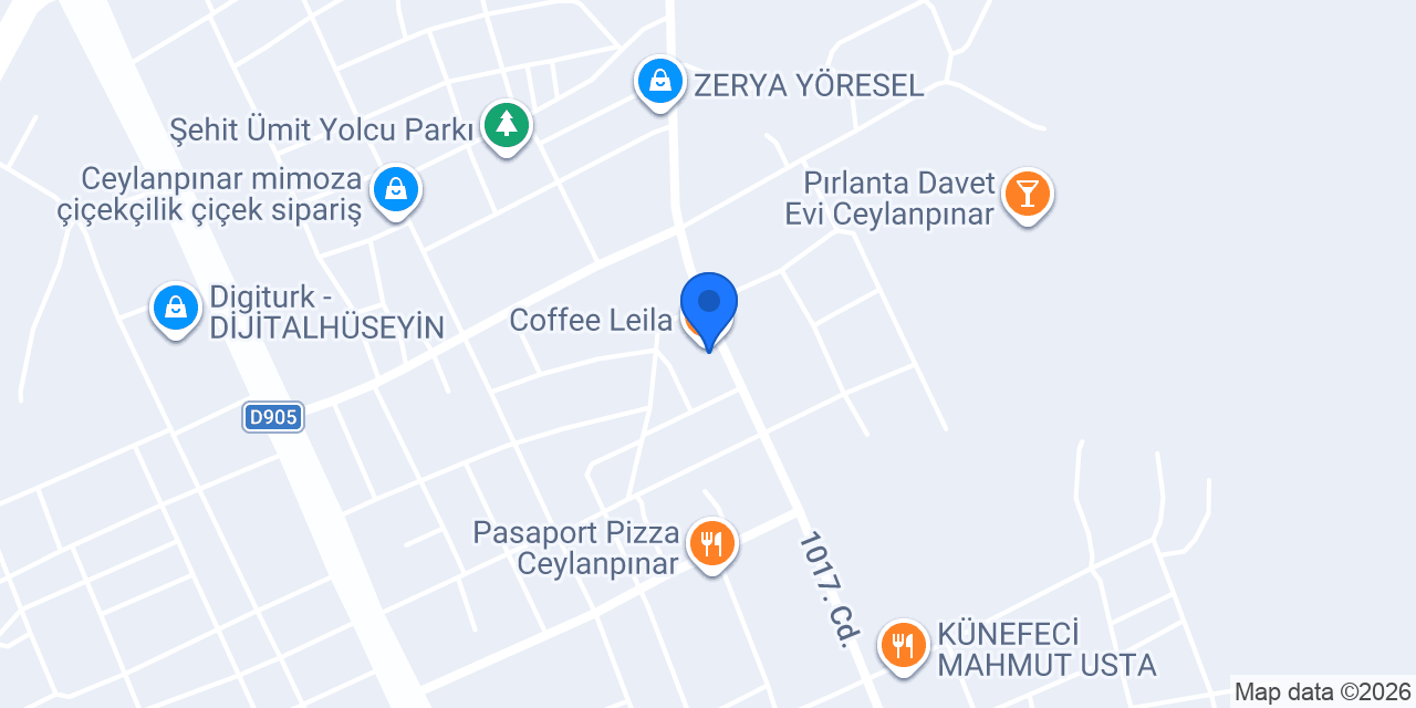 Ceylanpınar Yasemin Çiçekçilik konumu