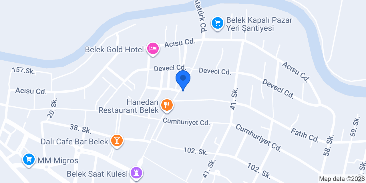 Belek Mert Teknik konumu